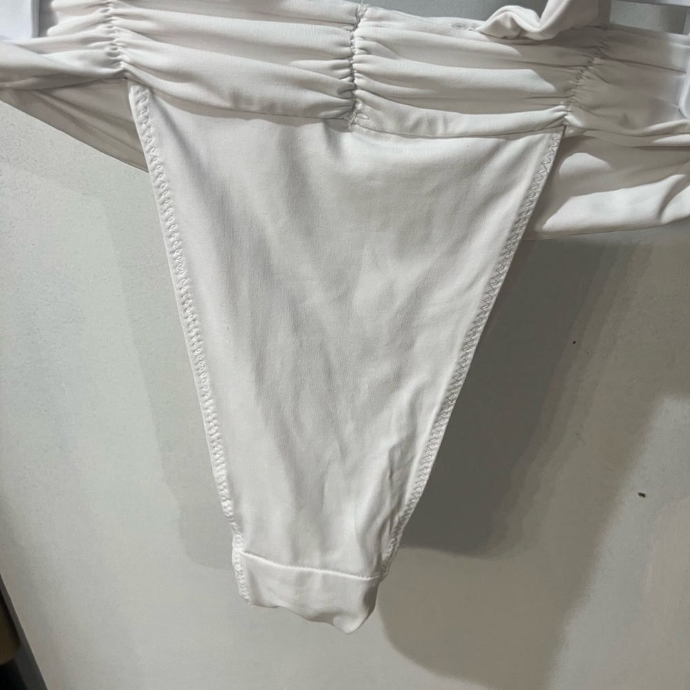 White Strappy One Piece Swimsuit - Picture 4 of 6